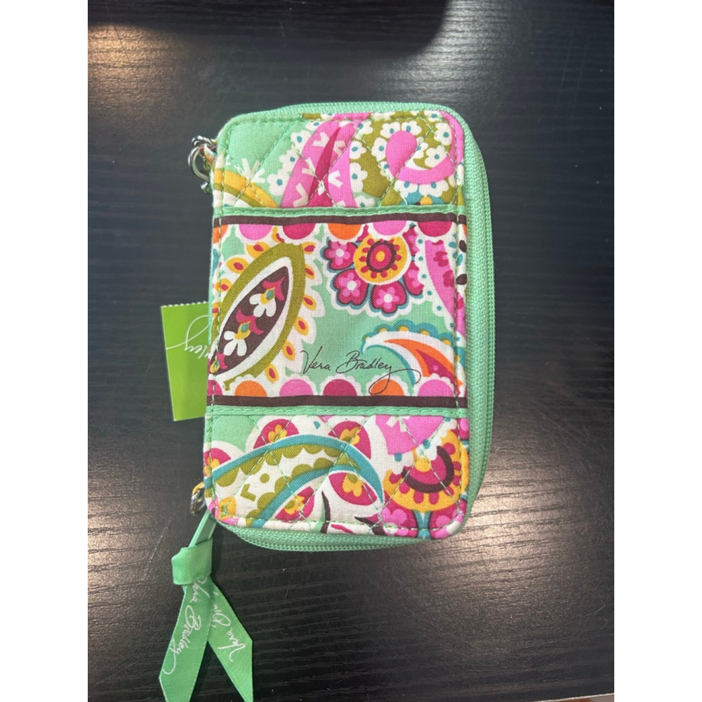 Women's Vera Bradley Wallet One Size Green Pink Floral